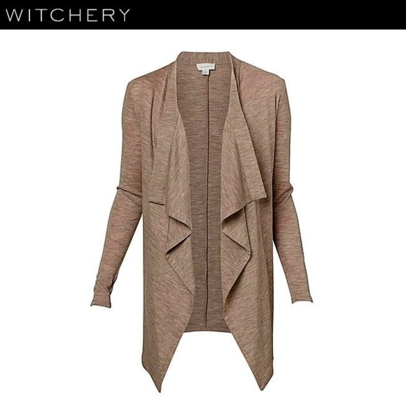 Witchery | Sweaters | Witchery 0 Wool Draped Waterfall Cardi Longline  Cardigan | Poshmark